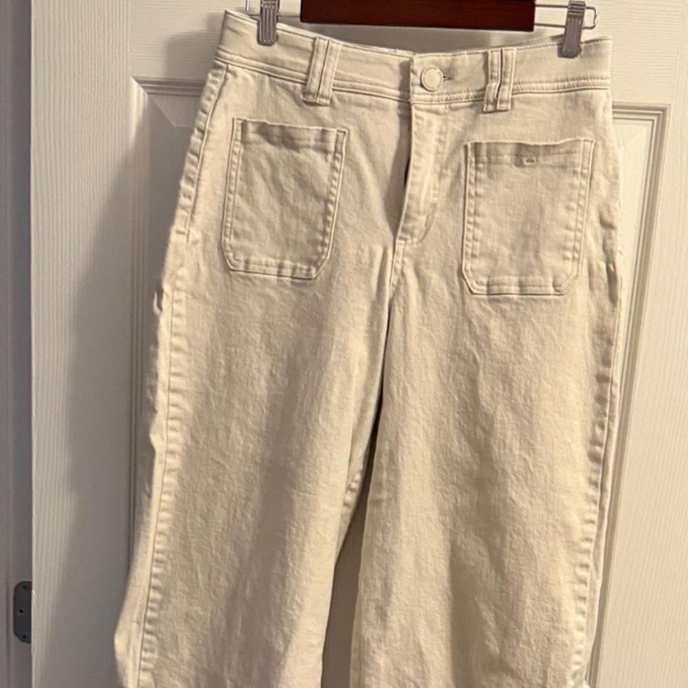 Democracy Cream Wide Leg Jeans